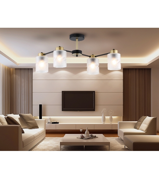 Светильник Ambrella light TR303324/4 BK/GD черный/золото E27/4 max 60W 650*290*270
