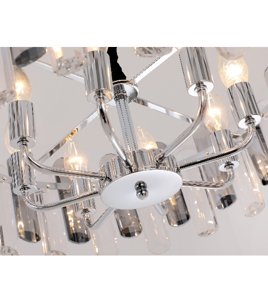Светильник Ambrella light TR5303/8 CH/SM хром/дымчатый E14/8 max 40W D500*615