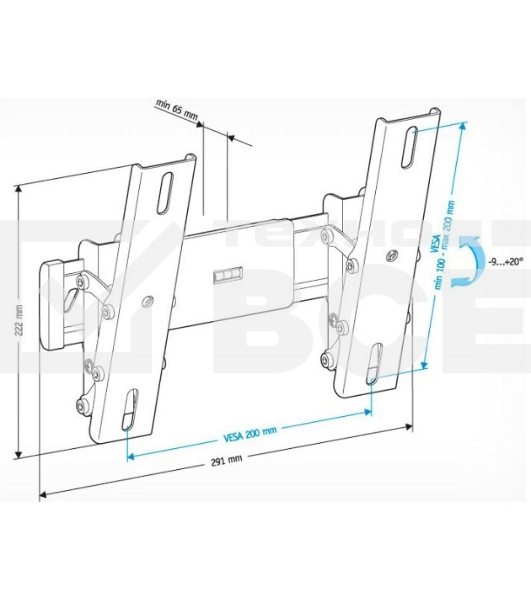 Кронштейн для телевизора Holder LCD-T2611 черный 22
