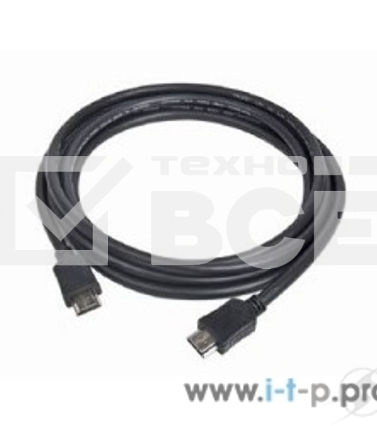 Кабель Cablexpert HDMI CC-HDMI4-15, 19M/19M, v2.0, медь, позол.разъемы, экран, 4.5м, черный, пакет