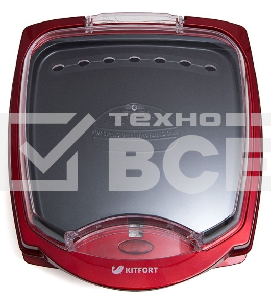 Электрогриль Kitfort KT-1610 1000Вт красный/черный