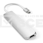 USB-C адаптер Satechi Type-C Slim Multiport Adapter V2. Интерфейс USB-C. серебристый., фото 1