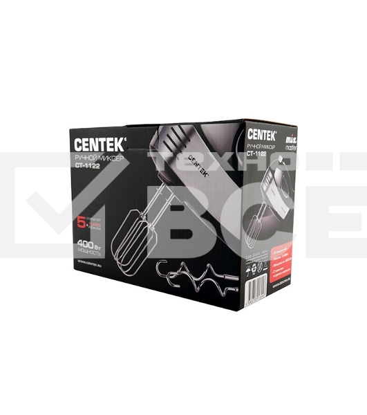 Миксер Centek CT-1122 черный/сталь