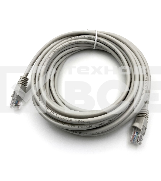 Патч-корд Buro UTP cat5E 7м серый RJ-45 (m)-RJ-45 (m)
