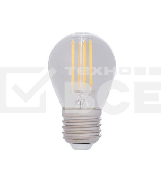 Лампа светодиодная филаментная Rexant Шарик GL45 9.5 Вт 950 Лм 2400K E27 золотистая колба