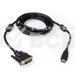 Кабель Exegate EX284906RUS  HDMI-DVI ExeGate EX-CC-HDMIM-DVIM-2.0 (19M/25M, dual link, 2м, 2 фильтра, позолоченные контакты)