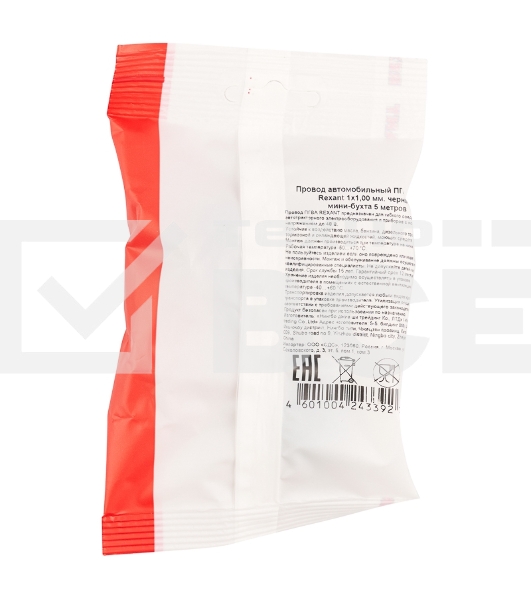 Провод автомобильный ПГВА/ПВАМ Rexant 1х1,00 мм черный, мини-бухта 5 метров