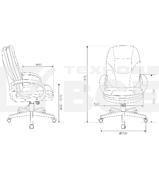 Кресло руководителя Бюрократ CH-868N Fabric Light-10 коричневый, крестовина пластик