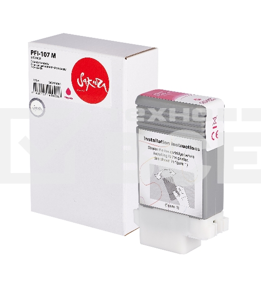 Струйный картридж Sakura 6707B001 ( PFI-107 M) для Canon, пурпурный, 130 мл.