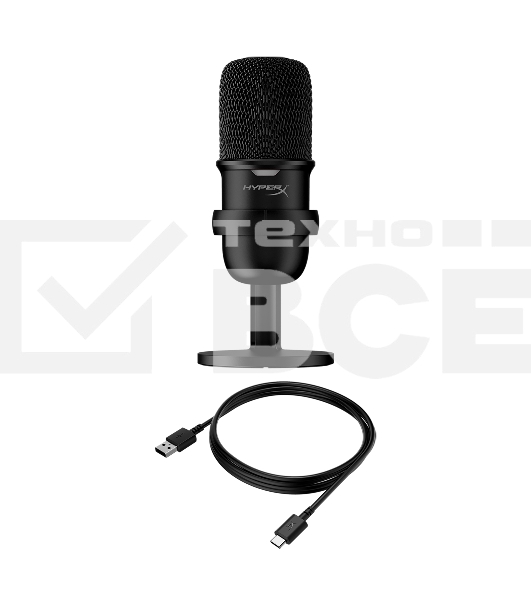 Микрофон проводной HyperX SoloCast 2м черный
