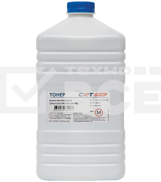 Тонер Cet NF7M TN-711M/514M CET111114M500 пурпурный бутылка 500гр. для принтера KONICA MINOLTA Bizhub C654/C754/C654e/C754e