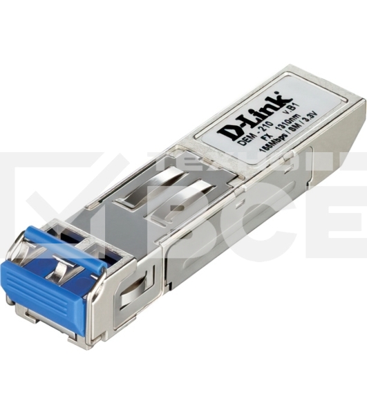 Сетевое оборудование D-Link (DEM-210/B1A) Модуль SFP с 1 портом 100Base-FX для одномодового оптического кабеля, питание 3,3В (до 15 км)