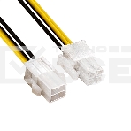 Удлинитель кабеля питания материнской платы +12V ExeGate EX-EXT-4M4F-0.3 (4pin EPS12V M/4pin EPS12V F, 0,3м), фото3