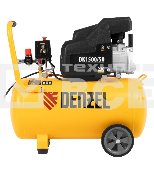 Компрессор Denzel воздушный DK1500/50,Х-PRO 1,5 кВт, 230 л/мин, 50 л 58064