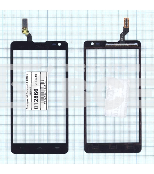 Сенсорное стекло (тачскрин) для LG Optimus L9 II D605, черное