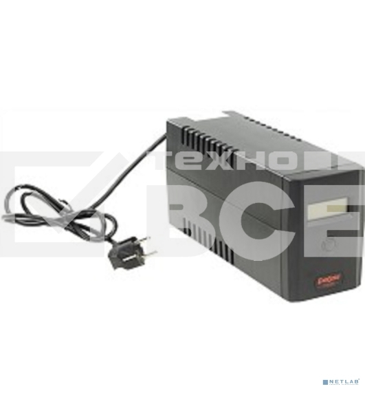 Источник бесперебойного питания ExeGate EP212515RUS Power Smart ULB-600 LCD <600VA, Black, 2 евророзетки, USB>