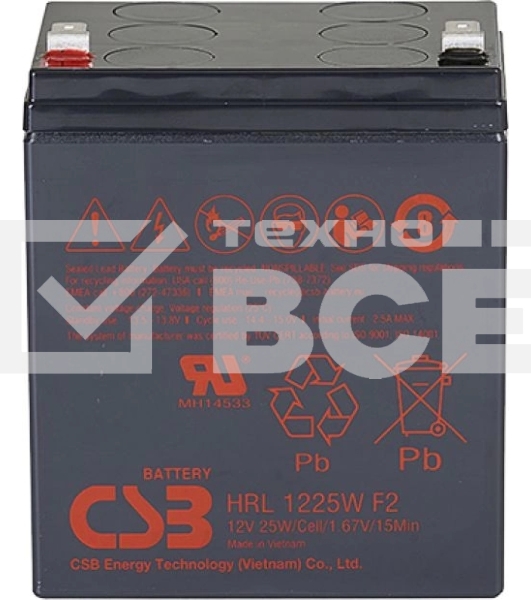 Батарея CSB HRL 1225W (12V 6Ah) F2