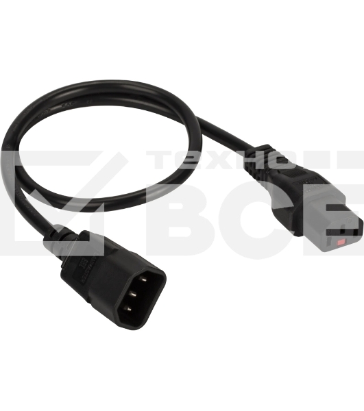 Шнур питания Lanmaster LAN-PP13L/14-5.0-BK C13-С14 проводник.:3x0.75мм2 5м 220В 10А черный