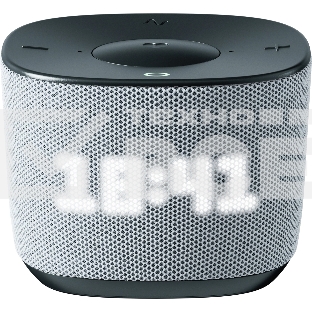 Умная колонка Sber Boom Home, 8Вт, с экраном, 1 динамик, часы, мультирум, TWS, Zigbee хаб, Wi-Fi, Bluetooth 5.0, Zigbee, Салют, серый