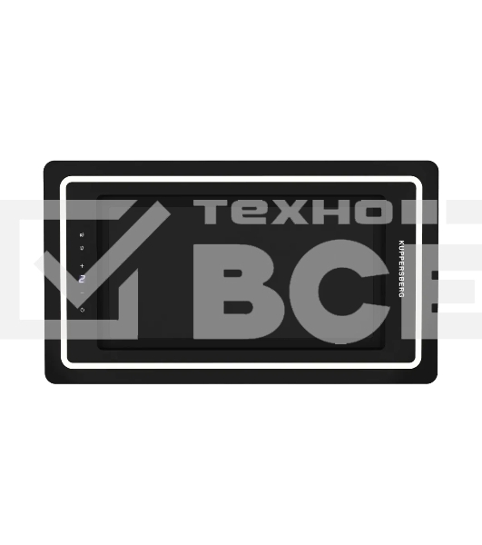 Встраиваемая вытяжка Kuppersberg, 52 см, сенсорное управление, пульт, 3 скорости, 950 м3/ч, круговая LED подсветка, таймер, черный