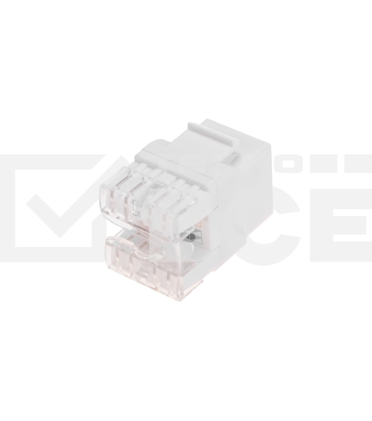 Модуль Keystone Rexant Jack RJ-45(8P8C), UTP неэкранированный, CAT 5e, тип 180 градусов, белый PRO