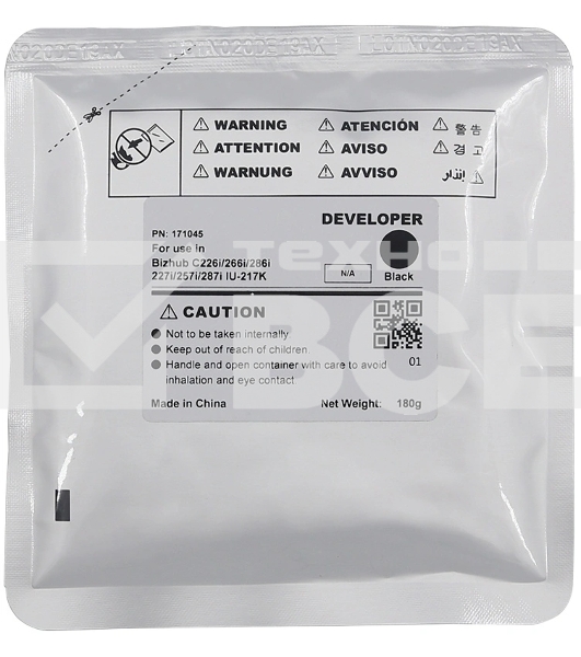 Девелопер CET DV-216K-Developer для KONICA MINOLTA Bizhub C227i/C257i/C287i черный, 180г, 600000 стр.