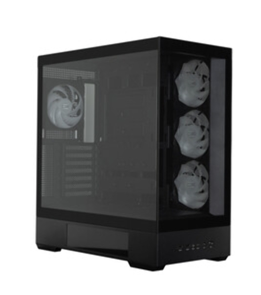 Компьютерный корпус ZALMAN P40 DS, ATX, черный, WINDOW, 9.1-inch LCD screen, 2xCombo(2.5” or 3.5”), 1x2.5”, 1xUSB TYPE-C, 2xUSB 3.0, SIDE 3x120мм ARGb, REAR 1x120мм ARGb