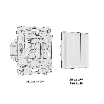 Комплект механизма 3-кл выключателя ALFA Черный матовый QUANT (AP8050, VM133) MA805010, фото2