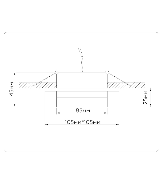 Светильник Ambrella light TN52421 WH/FR белый/белый матовый GX53 max 12W 105*105*45