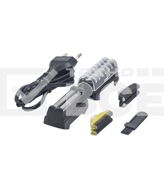 Электробритва Galaxy Line GL 4200, черный, аккумуляторная, сетки из ультратонкой японской стали, два независимых подвижных лезвия, плавающая головка, возможность промывки блока ножей и сеток, встроенный триммер для подравнивания висков, индикатор заряда, реверсная работа ножей, время непрерывной работы 45мин, дополнительный режущий блок и сетка в комплекте, щетка для чистки