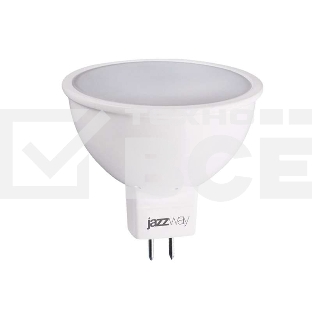 Лампа светодиодная PLED-ECO-JCDR 5Вт 3000К тепл. бел. GU5.3 400лм 220-240В JazzWay 1037077A