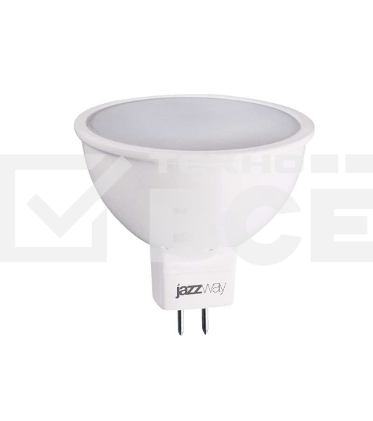 Лампа светодиодная PLED-ECO-JCDR 5Вт 3000К тепл. бел. GU5.3 400лм 220-240В JazzWay 1037077A