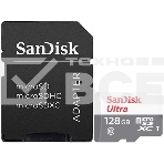Флеш карта microSD 128GB SanDisk microSDXC Class 10 Ultra (SD адаптер) UHS-I 100MB/s Tablet Packaging, фото 1