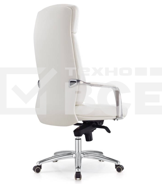 Кресло руководителя Бюрократ _DAO/WHITE белый, кожа, крестовина алюминий