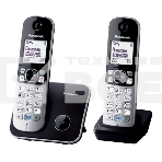 Телефон беспроводной (DECT) Panasonic KX-TG6812RU черный (труб. в компл.:2шт) АОН, фото4