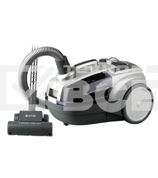 Пылесос Vitek VT-1833-01-PR жемчужный, 400/1800 Вт, уборка сухая, пылесборник контейнер, аквафильтр 3.5 л