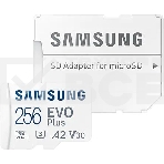 Флеш карта microSDXC 256Gb Class10 Samsung MB-MC256KA/RU EVO PLUS + adapter, фото 1