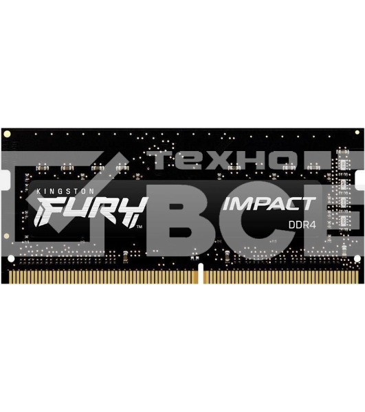 Оперативная память Kingston Fury Impact, DDR4, 8GB (1x8GB), 3200MHz, CL20, SO-DIMM