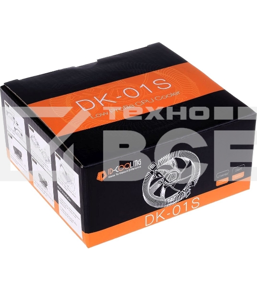 Кулер Cooler ID-Cooling DK-01S серебристый/черный 80мм алюминий 2200rpm 24db 3-pin 65W