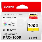 Картридж струйный Canon PFI-1000 Y жёлтый (80 мл.) для Canon IJ SFP PRO-1000 WFG, фото3