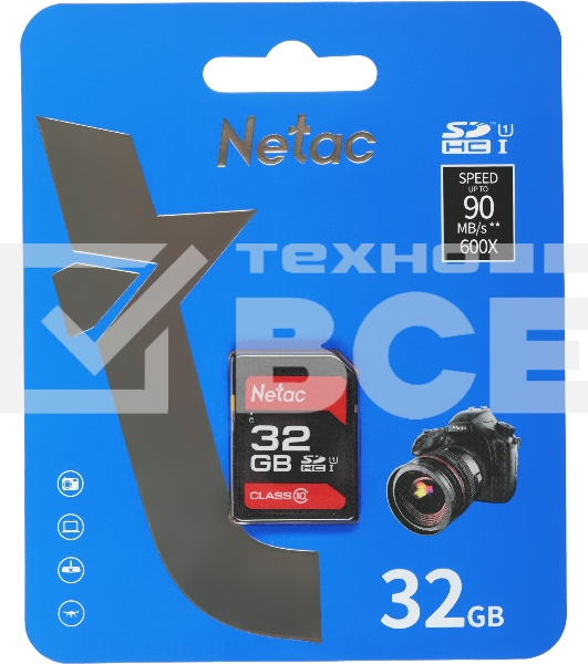 Флеш карта SDHC 32GB Netac Class 10 UHS-I U1 P600 [NT02P600STN-032G-R]