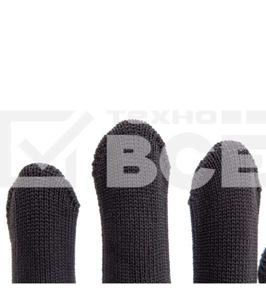 Перчатки из синтетической нити, ПВХ точка, 13 класс, черные, XL Россия