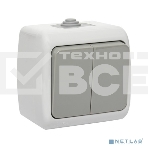 Выключатель 2-клавишный 10А IP54 серый EKF Мурманск, фото4