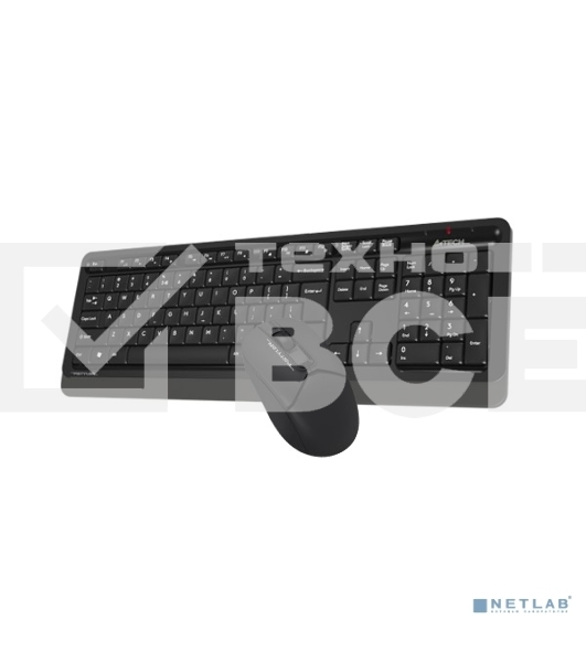 Клавиатура + мышь A4Tech Fstyler FG1012 клав:черный/серый мышь:черный USB беспроводная Multimedia