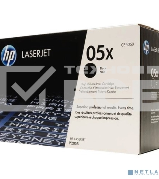 Картридж лазерный HP CE505X черный для LJ P2055 6500стр.