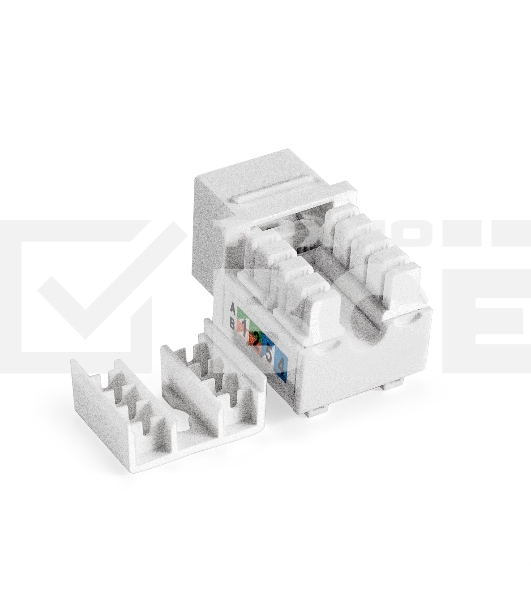 Модуль-вставка Keystone Jack RJ-45 ExeGate KJ-8P8C-U-C5e-90-110 (Кат.5e, неэкранированная, 90 градусов, IDC 110)