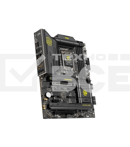 Материнская плата MSI MAG B860 TOMAHAWK WIFI, LGA 1851, Intel B860, 4xDDR5, 4xSATA, 3xM.2, 1xPCIe 4.0 x4, 1xPCIe 5.0 x16, 1xDP, 1xHDMI, 1xUSB-C, 1x 5Gb LAN, 4xUSB-A 2.0, 4xUSB-A 3.2 Gen 2, 7.1, 2x3.5 мм, TOSLINK, ATX