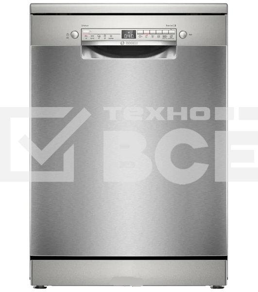 Посудомоечная машина Bosch SMS2HVI02E, нержавеющая сталь, 60 см, 14 компл., 46 дБ, класс D