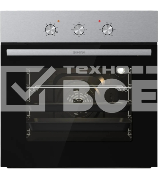 Встраиваемый духовой шкаф электрический Gorenje BO6727E03NX, черный/серебристый