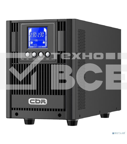 ИБП CBR ESN-1.5KT-4F-LCHERSC Online 1500VA/1500W Tower 4 x Schuko, LCD, HID-USB, RS232, EPO, SNMP slot